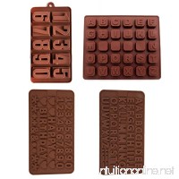 4 Pack nonstick value pack molds of Numbers 123 and Alphabet ABC Silicone baking molds for Candy Chocolate Soap (Ships From USA) - B01N7VPV1U